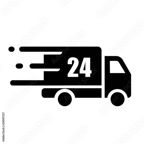 24h Delivery Icon Vector