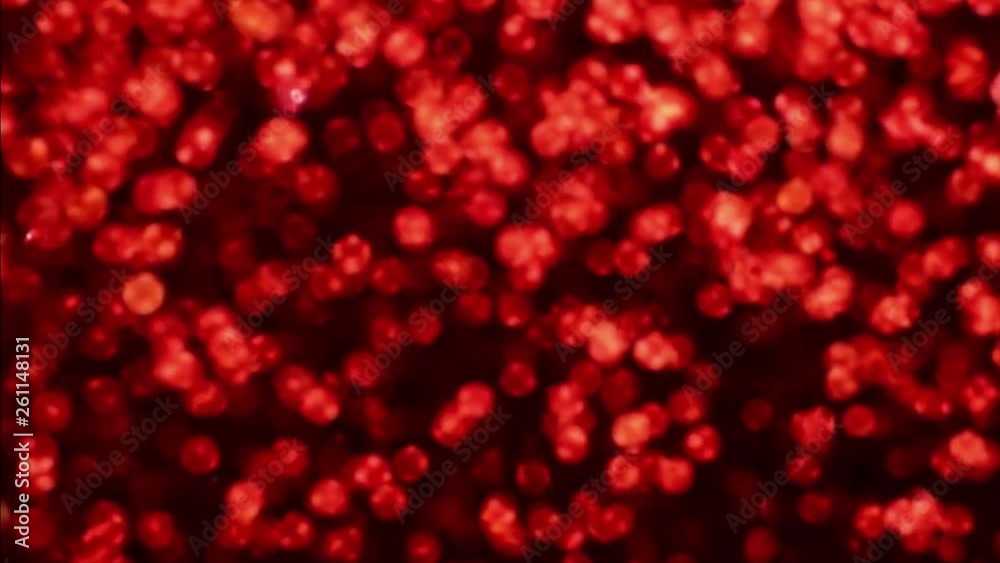 Red Merry Christmas magical bokeh lights background. Glamour happy valentines day walpaper.