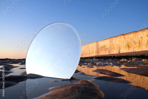 Round mirror. photo