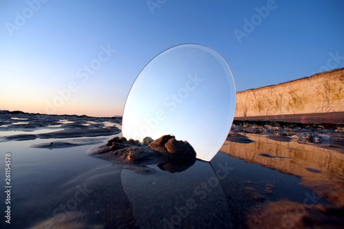 Round mirror. photo