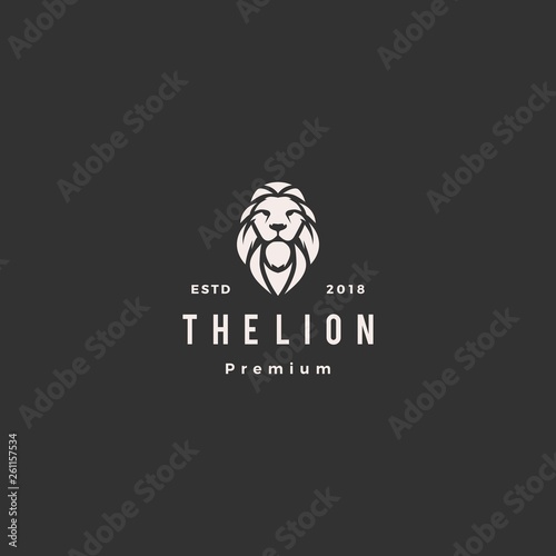 lion logo vector icon illustration