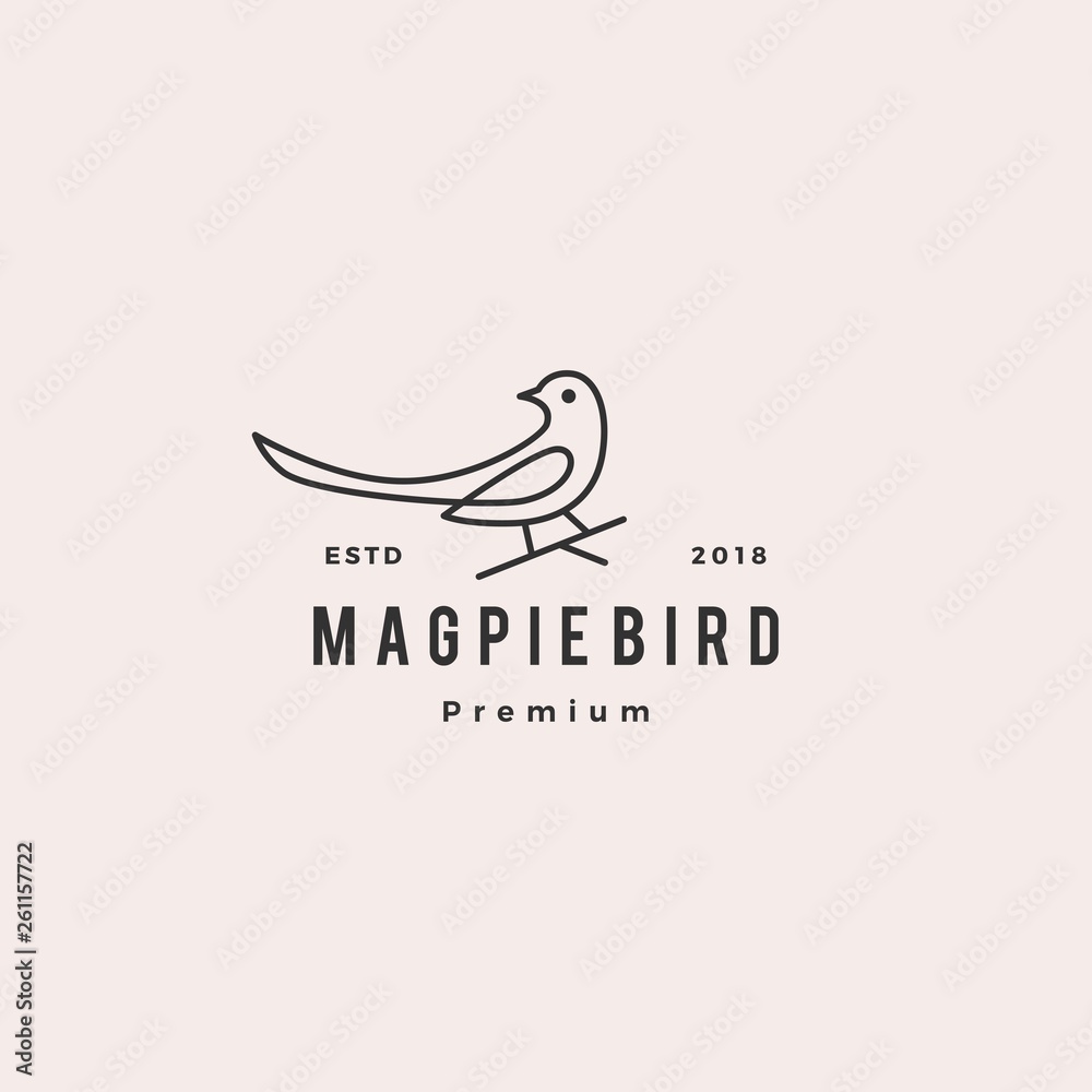 magpie bird logo vector icon illustration magpie bird logo vector icon illustration