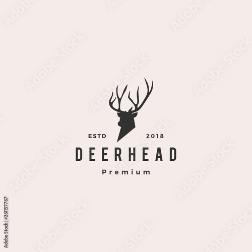 deer head logo icon illustration vector