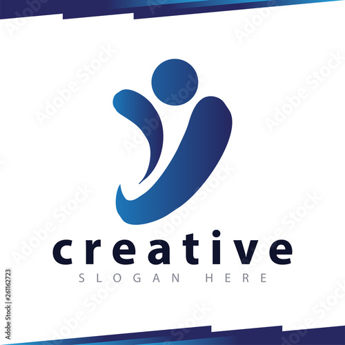People Abstract Vector template