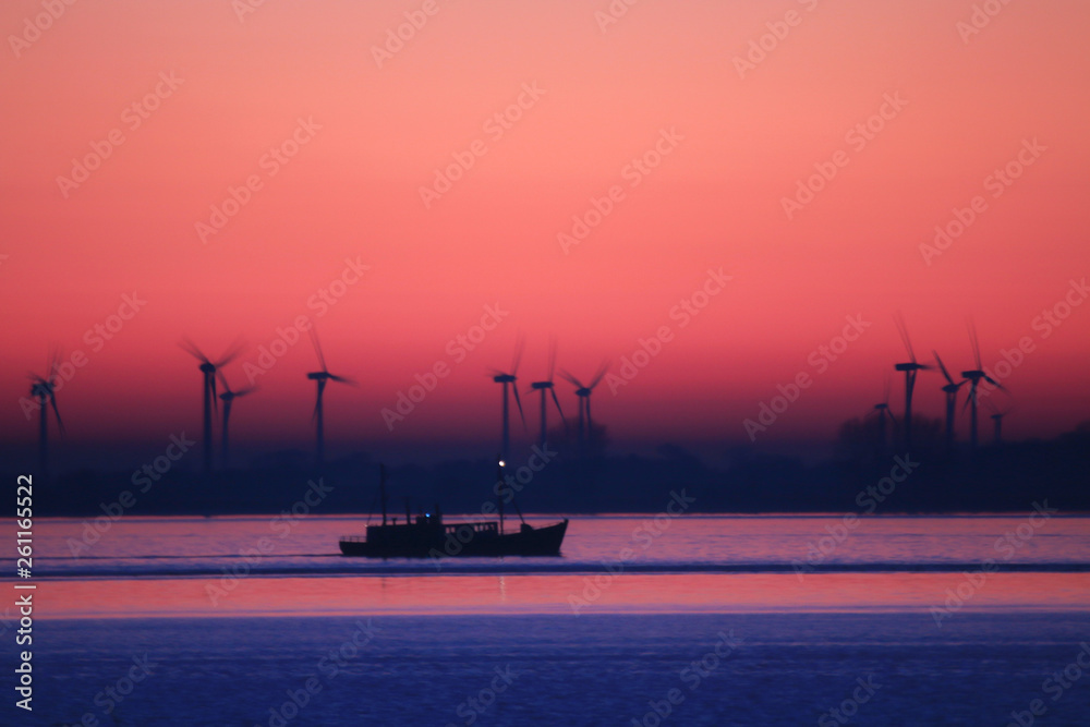 Sunset Elbe
