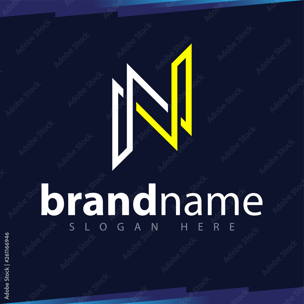 N Letter Line Art Logo template N Letter Line Art Logo template