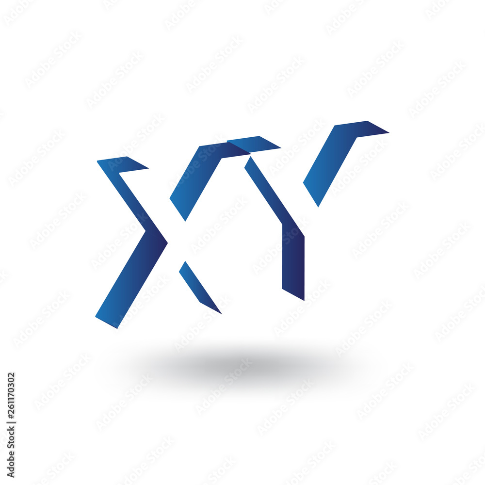 X Y Initial Letter logo in negative space vector template X Y Initial Letter logo in negative space vector template