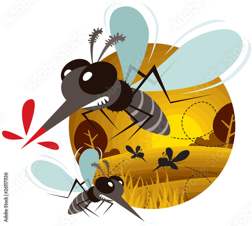 Vector of Cartoon Mosquito