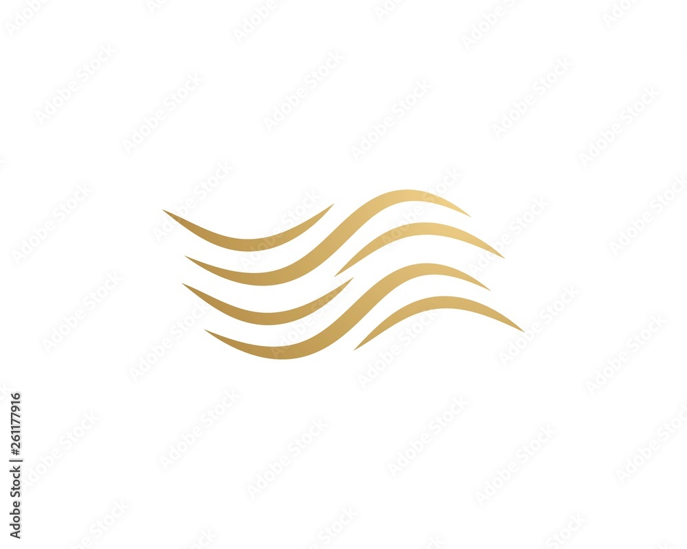 Hair wave logo vecto
