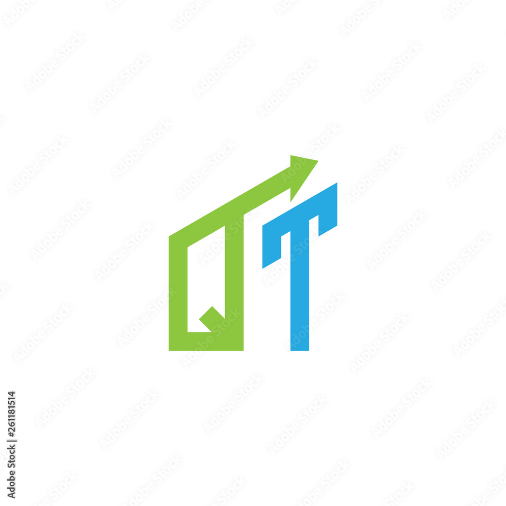 initial letter logo with growing arrows initial letter logo with growing arrows