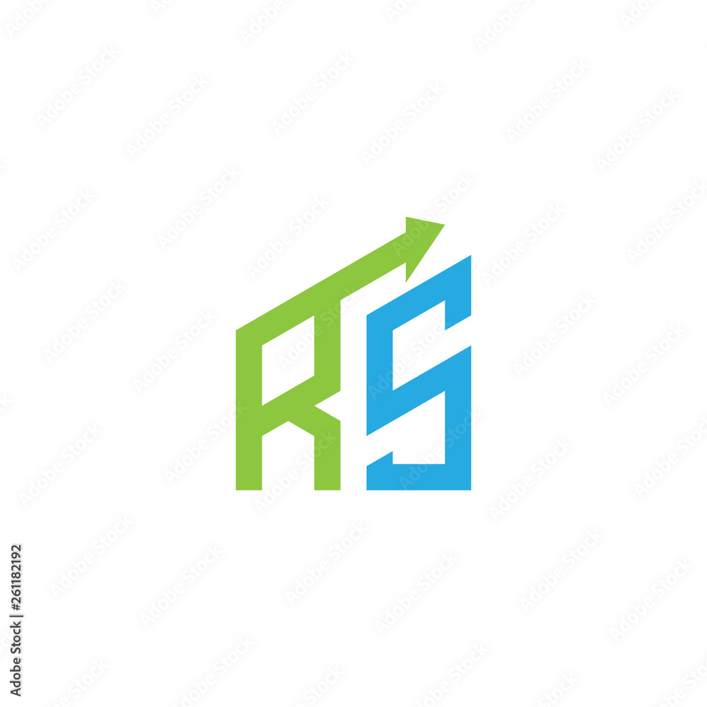 initial letter logo with growing arrows initial letter logo with growing arrows