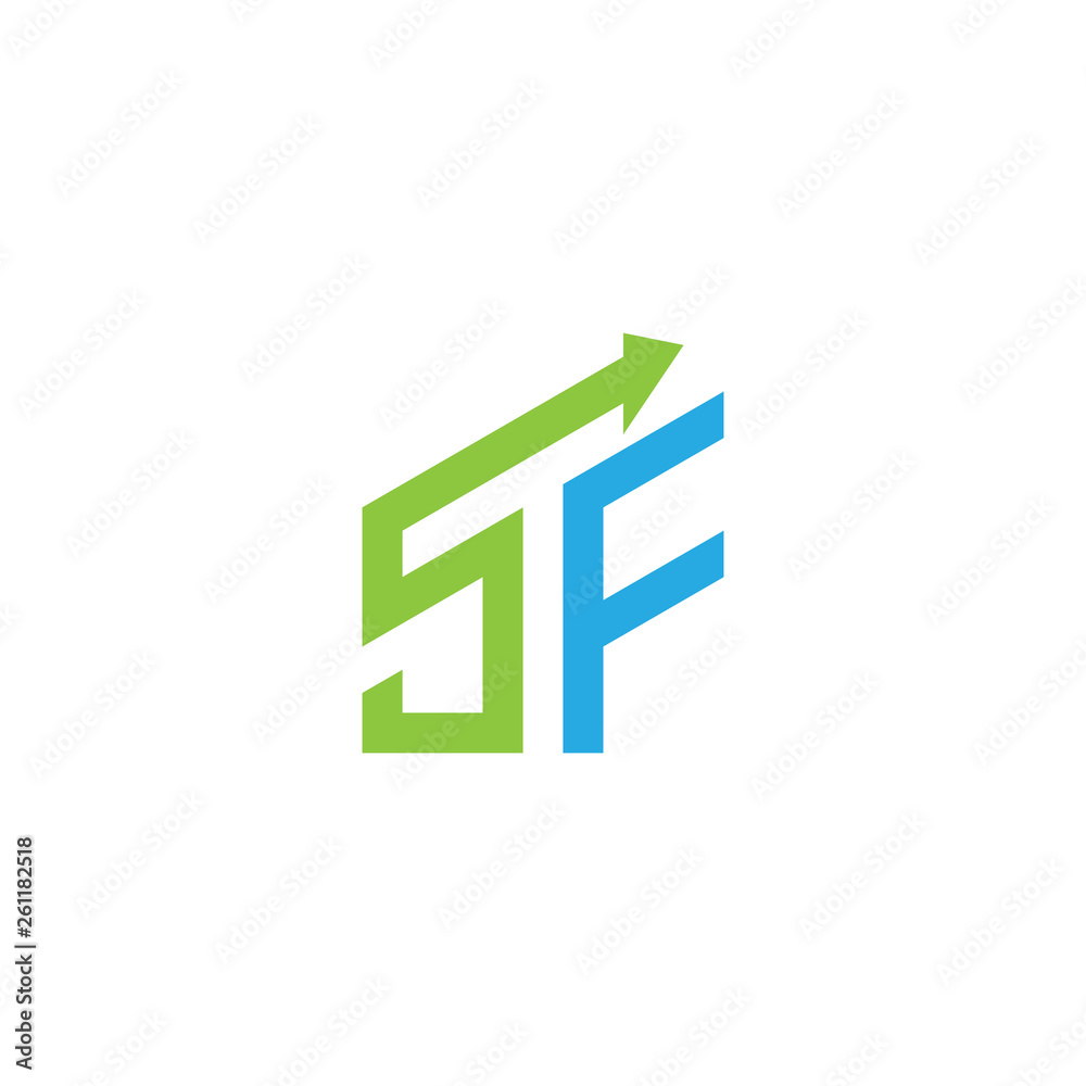 initial letter logo with growing arrows initial letter logo with growing arrows