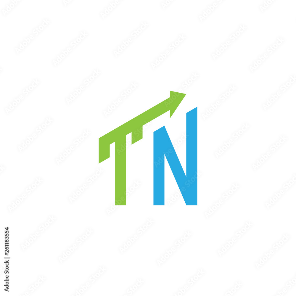 initial letter logo with growing arrows initial letter logo with growing arrows