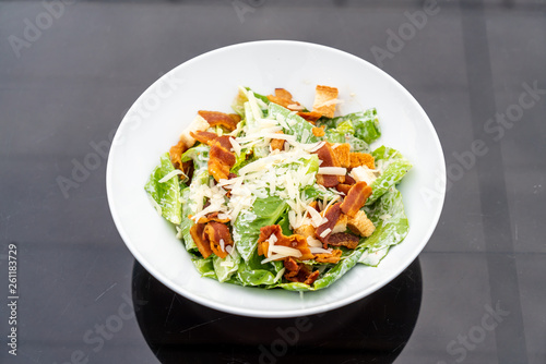 Caesar Salad on white plate