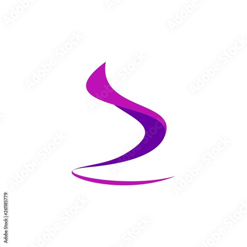 3D S letter Fire logo design