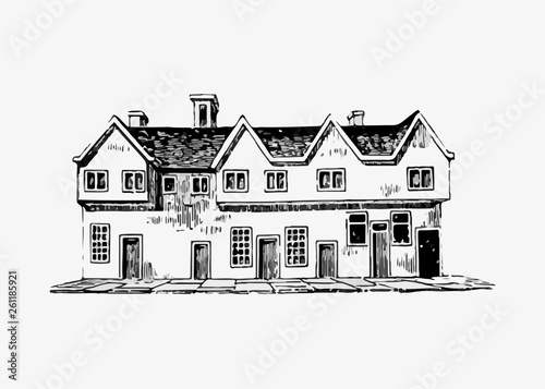English house drawing