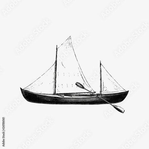 Ship with sails