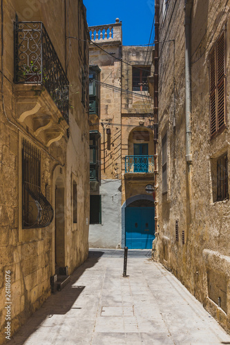 Empty streets and architecture in Rabat  Malta