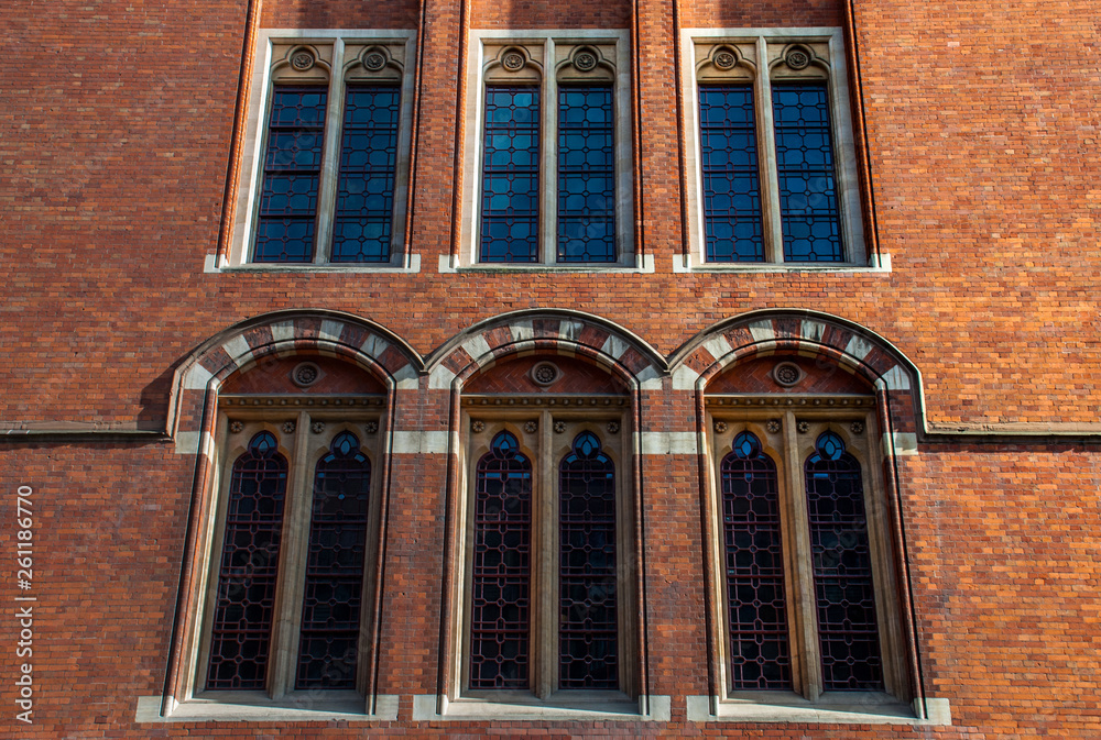 Obraz premium Architectural detail of the St. Pancras Renaissance hotel.