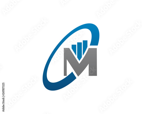 M chart letter cm mc logo
