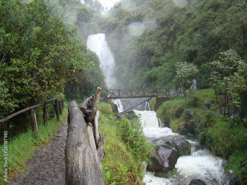 Canvastavla chorrera, cascada, naturaleza