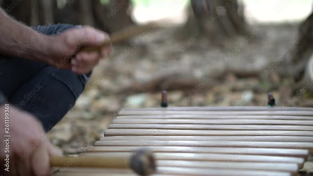 Playing the Maribm Musical Instrument Playing the Maribm Musical Instrument