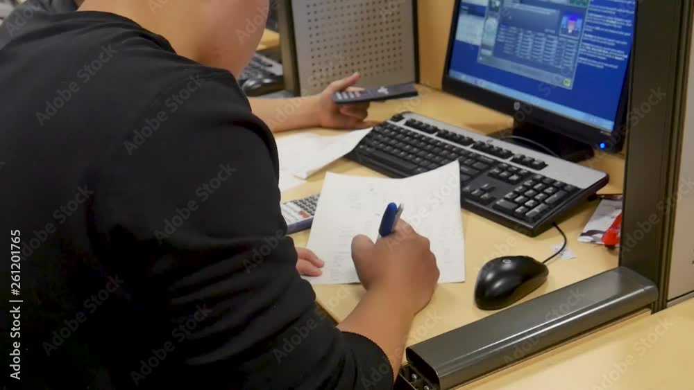 A video where someone is writing on a sheet of paper A video where someone is writing on a sheet of paper