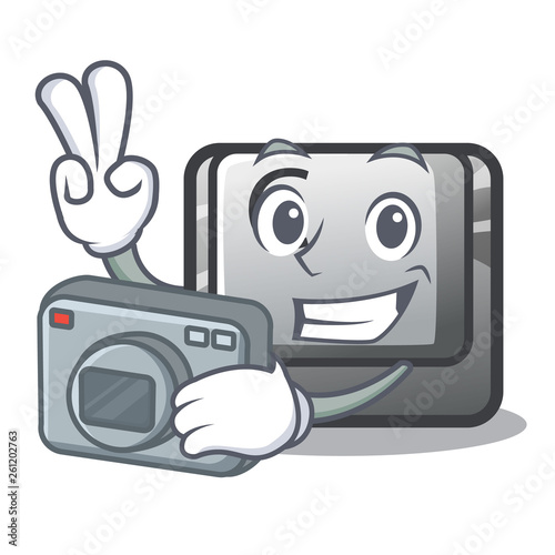 Photographer button C isolated in the cartoon
