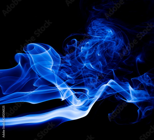 Wallpaper Mural Blue smoke on black background Torontodigital.ca