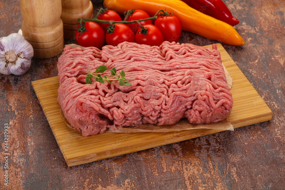 Raw turkey minced meat Raw turkey minced meat