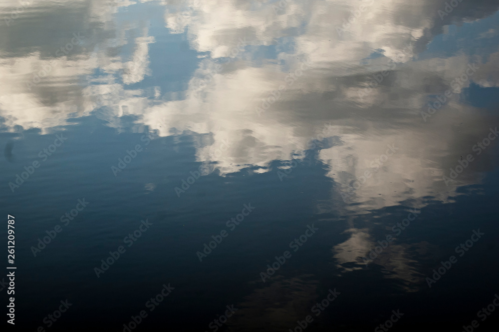sky reflection in the water