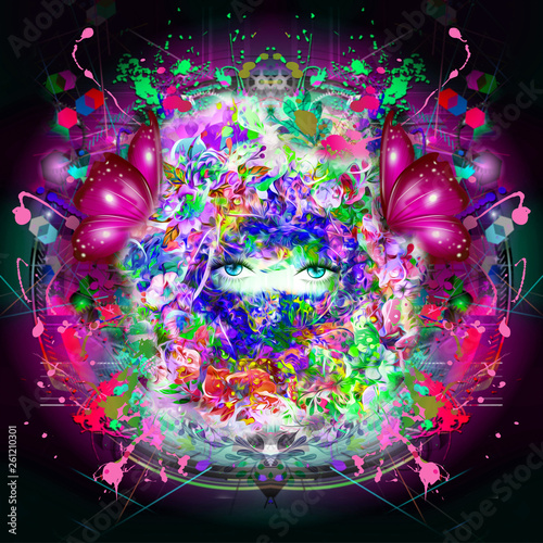 futuristic colorful backgro...
