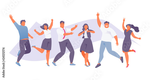 Happy business people