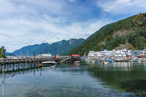View from Horseshoe Bay Park with BC Ferries Terminal, West Vancouver, Canada