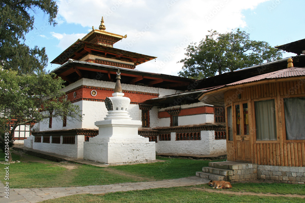 buddhist temple (Kyichu Lhakhang) in Paro (Bhutan) buddhist temple (Kyichu Lhakhang) in Paro (Bhutan)