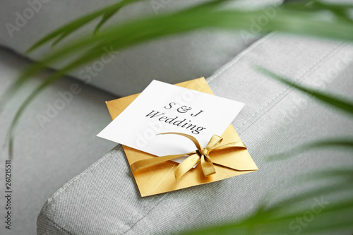 Envelope and wedding invita...