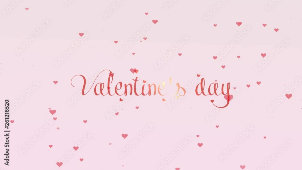 Valentine's Day red inscription, isolated on white background, which is bedecked with little cute pink hearts. Share love. Zoom. Action. Animation. 4K. Valentine's Day red inscription, isolated on white background, which is bedecked with little cute pink hearts. Share love. Zoom. Action. Animation. 4K.