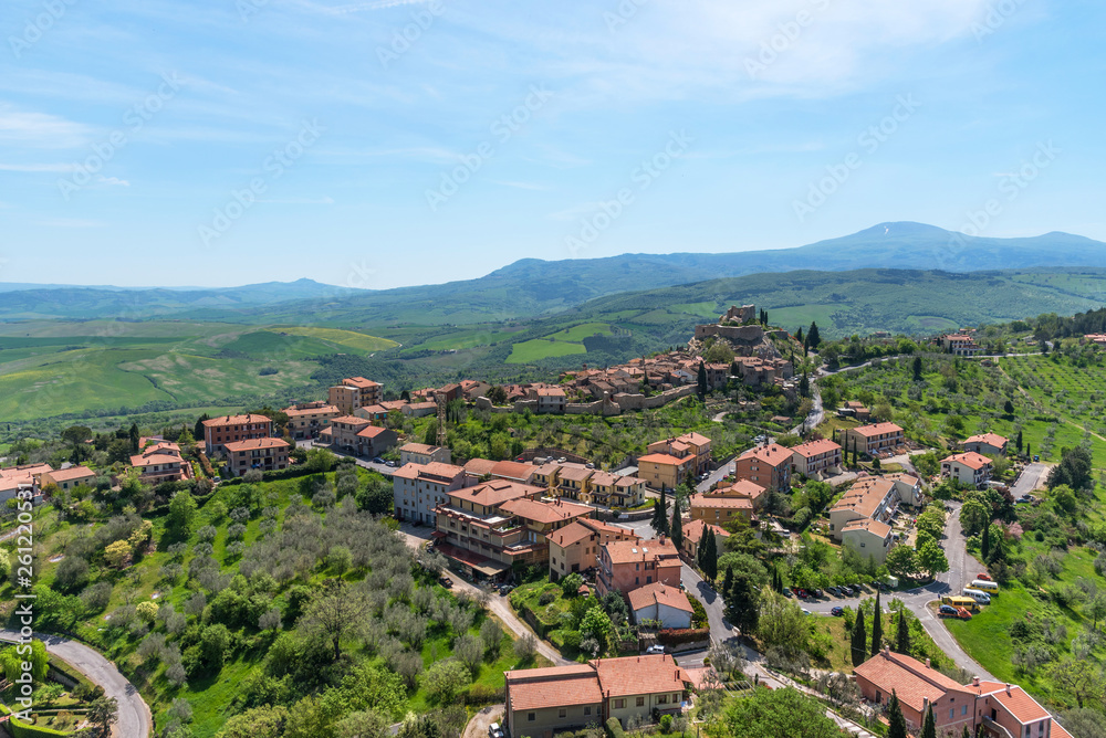 Amazing panoramic view of the Castiglione d'Orcia. Italy