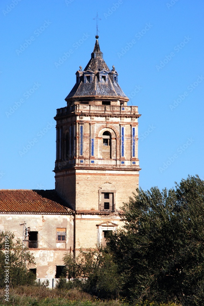 View of the former San Isidoro del Campo monastery, Santiponce, Italica, Seville, Spain.