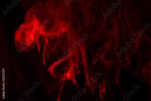Texture of red steam on a black background