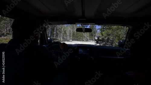 Off Roading Inside Jeep Cabin Soft ride big Suspension