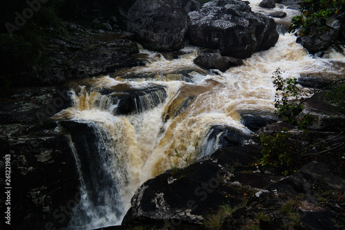 The Andriamamovoka Falls on the Namorona River in the photo