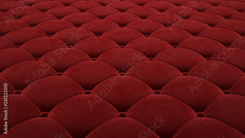 Quilted fabric surface. Festive red corduroy. Option 1
