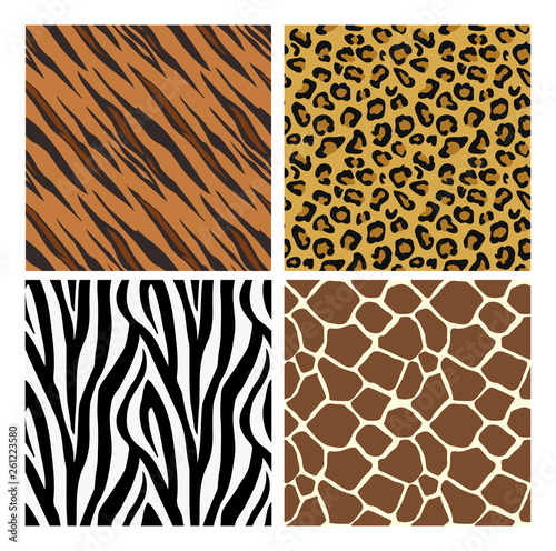 A set of animal print seaml...
