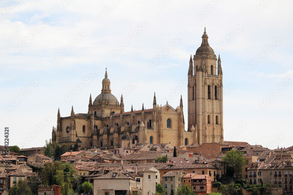 View to the center of Segovia, Spain	