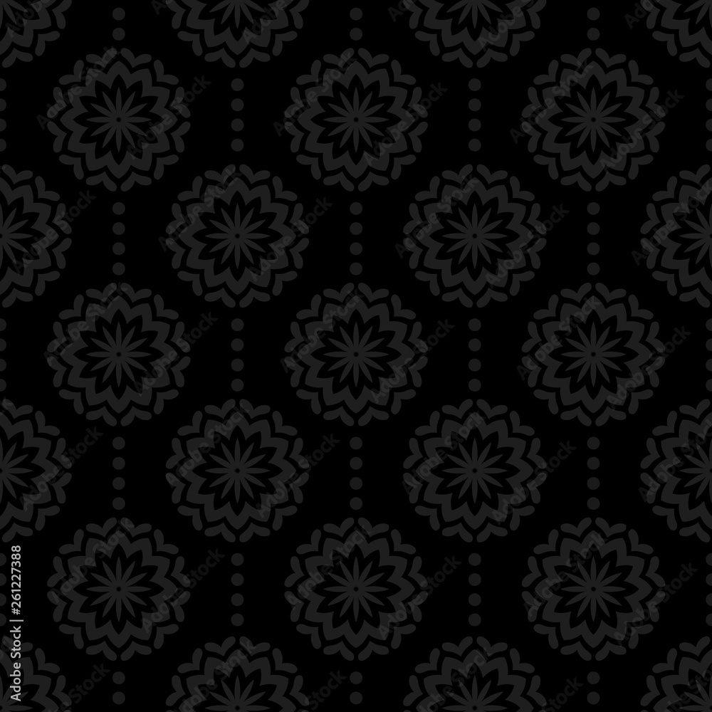 Fototapeta premium Seamless pattern with ornamental elements. Vector illustration.