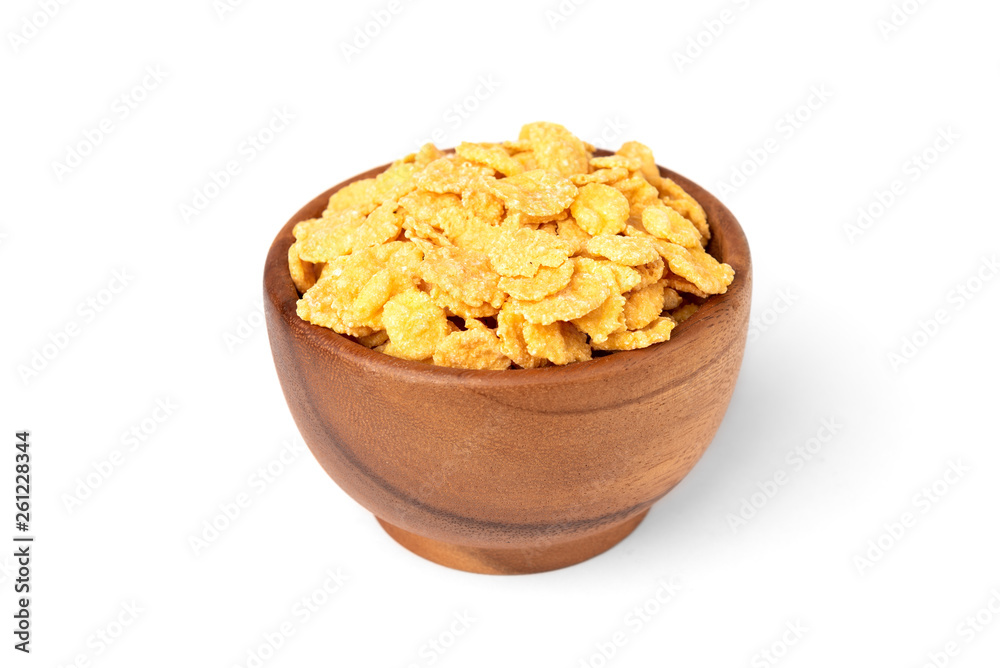Corn flakes isolated on white background. Corn flakes isolated on white background.