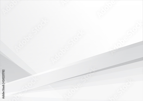 Abstract White and gray color technology modern background design vector Illustration