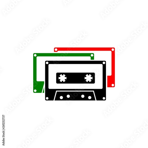 Tape cassette icon or logo