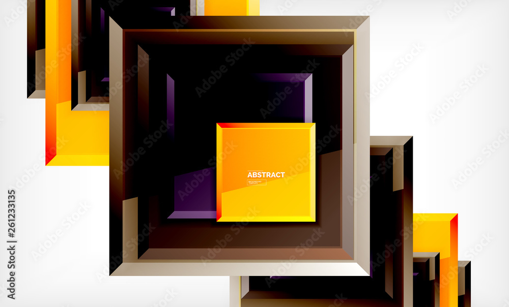 Square abstract background, glossy geometric design Square abstract background, glossy geometric design